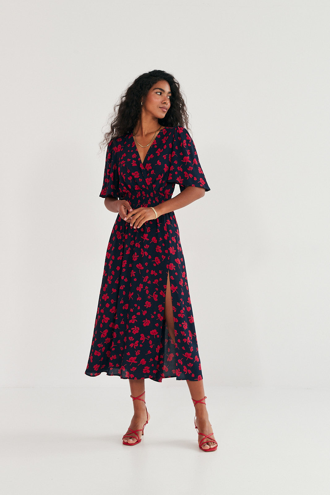 Florence — Navy Midi Dress