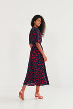 Florence — Navy Midi Dress