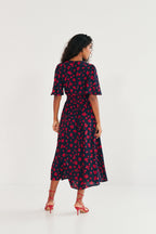 Florence — Navy Midi Dress