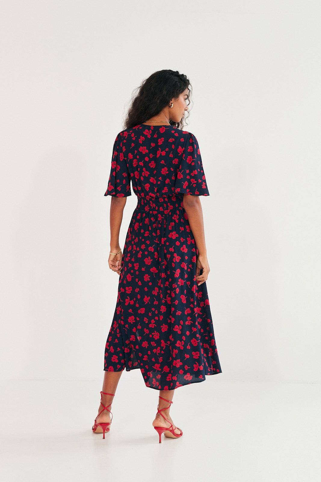 Florence — Navy Midi Dress