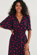 Florence — Navy Midi Dress
