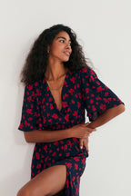 Florence — Navy Midi Dress